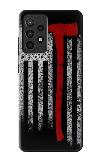 W3958 Firefighter Axe Flag Case Cover Custodia e Flip Case per Samsung Galaxy A52, Galaxy A52 5G