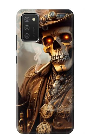 W3949 Steampunk Skull Smoking Case Cover Custodia e Flip Case per Samsung Galaxy A03S