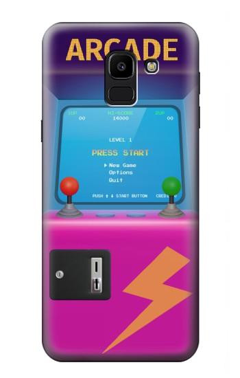 W3961 Arcade Cabinet Retro Machine Case Cover Custodia e Flip Case per Samsung Galaxy J6 (2018)