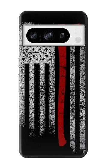 W3958 Firefighter Axe Flag Case Cover Custodia e Flip Case per Google Pixel 8 pro