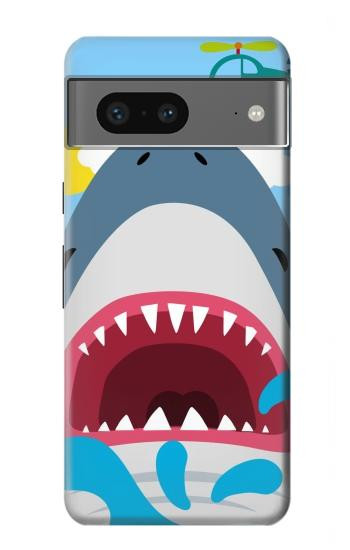 W3947 Shark Helicopter Cartoon Case Cover Custodia e Flip Case per Google Pixel 7