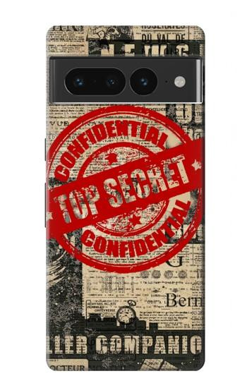 W3937 Text Top Secret Art Vintage Case Cover Custodia e Flip Case per Google Pixel 7 Pro