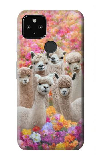 W3916 Alpaca Family Baby Alpaca Case Cover Custodia e Flip Case per Google Pixel 4a 5G