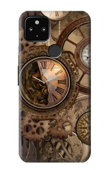 W3927 Compass Clock Gage Steampunk Case Cover Custodia e Flip Case per Google Pixel 4a 5G