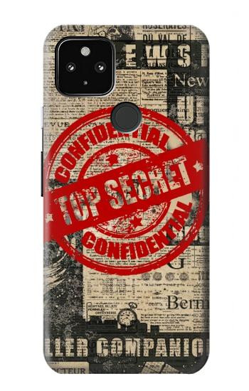 W3937 Text Top Secret Art Vintage Case Cover Custodia e Flip Case per Google Pixel 4a 5G