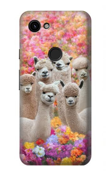 W3916 Alpaca Family Baby Alpaca Case Cover Custodia e Flip Case per Google Pixel 3a