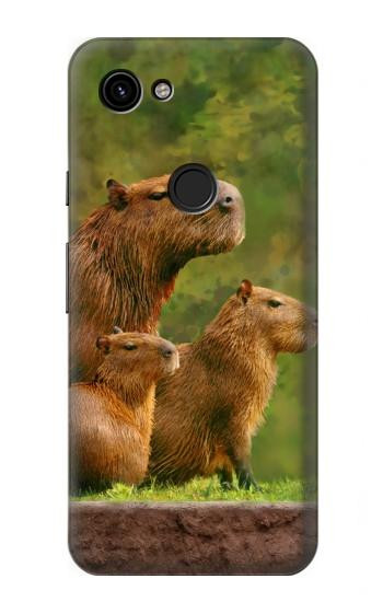 W3917 Capybara Family Giant Guinea Pig Case Cover Custodia e Flip Case per Google Pixel 3a