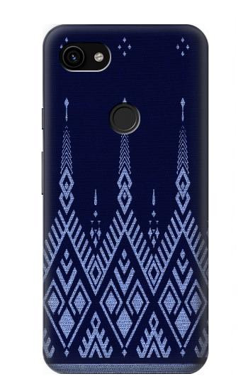 W3950 Textile Thai Blue Pattern Case Cover Custodia e Flip Case per Google Pixel 3a XL