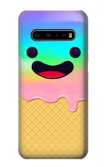 W3939 Ice Cream Cute Smile Case Cover Custodia e Flip Case per LG V60 ThinQ 5G