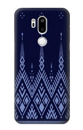 W3950 Textile Thai Blue Pattern Case Cover Custodia e Flip Case per LG G7 ThinQ