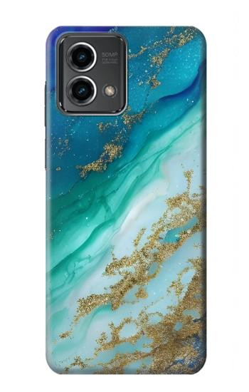 W3920 Abstract Ocean Blue Color Mixed Emerald Case Cover Custodia e Flip Case per Motorola Moto G Stylus 5G (2023)
