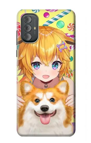 W3918 Baby Corgi Dog Corgi Girl Candy Case Cover Custodia e Flip Case per Motorola Moto G Power 2022, G Play 2023