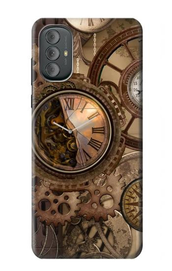 W3927 Compass Clock Gage Steampunk Case Cover Custodia e Flip Case per Motorola Moto G Power 2022, G Play 2023
