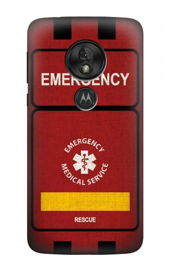 W3957 Emergency Medical Service Case Cover Custodia e Flip Case per Motorola Moto G7 Power