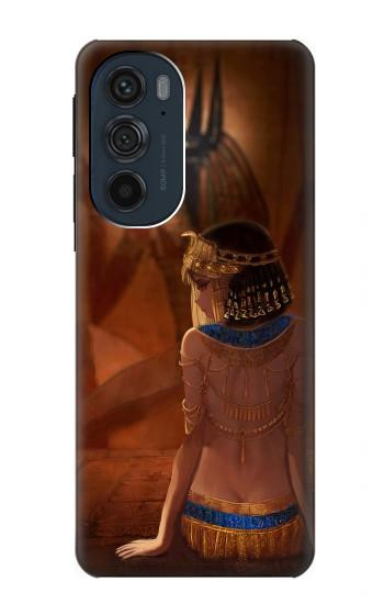 W3919 Egyptian Queen Cleopatra Anubis Case Cover Custodia e Flip Case per Motorola Edge 30 Pro