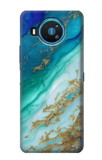W3920 Abstract Ocean Blue Color Mixed Emerald Case Cover Custodia e Flip Case per Nokia 8.3 5G