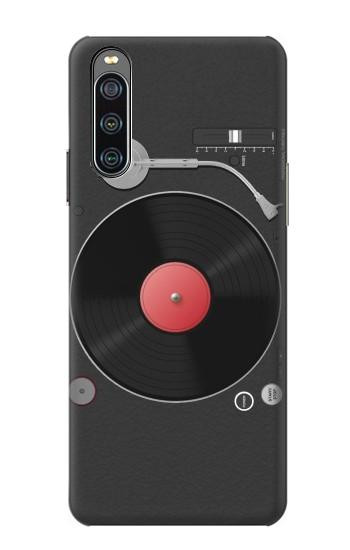 W3952 Turntable Vinyl Record Player Graphic Case Cover Custodia e Flip Case per Sony Xperia 10 IV