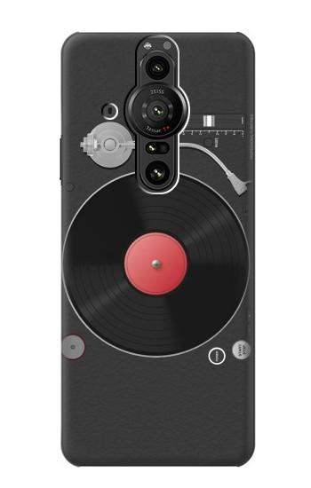 W3952 Turntable Vinyl Record Player Graphic Case Cover Custodia e Flip Case per Sony Xperia Pro-I