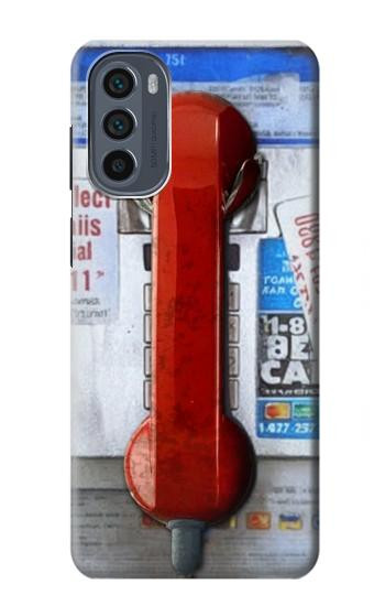 W3925 Collage Vintage Pay Phone Case Cover Custodia e Flip Case per Motorola Moto G62 5G