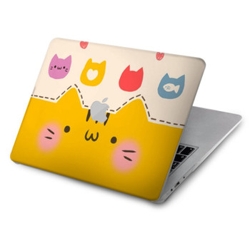 W2442 Cute Cat Cartoon Funny Case Cover Custodia per MacBook Air 15″ (2023,2024,2025) - A2941, A3114, A3241