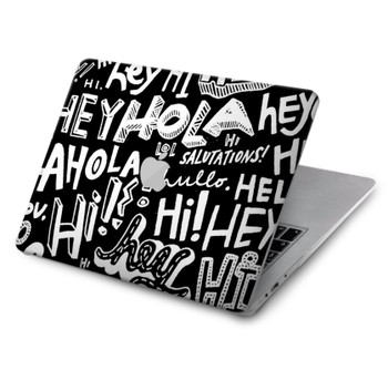 W2744 Hey Hi Hello Art Pattern Case Cover Custodia per MacBook Air 15″ (2023,2024,2025) - A2941, A3114, A3241