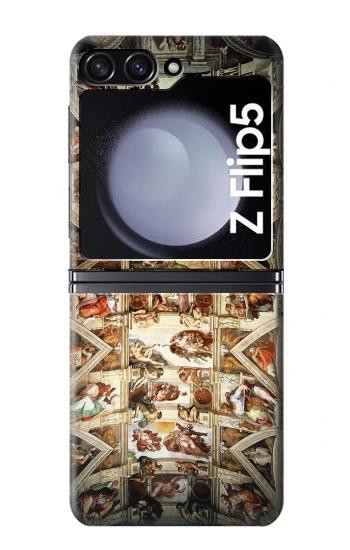 W0177 Michelangelo Chapel ceiling Case Cover Custodia e Flip Case per Samsung Galaxy Z Flip 5 W0177 Michelangelo Chapel ceiling Case Cover Custodia e Flip Case per Samsung Galaxy Z Flip 5
