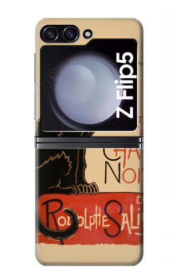 W2739 Chat Noir Black Cat Vintage Case Cover Custodia e Flip Case per Samsung Galaxy Z Flip 5