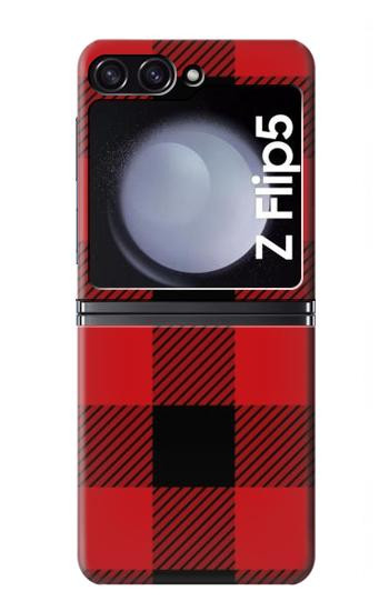 W2931 Red Buffalo Check Pattern Case Cover Custodia e Flip Case per Samsung Galaxy Z Flip 5