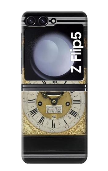 W3144 Antique Bracket Clock Case Cover Custodia e Flip Case per Samsung Galaxy Z Flip 5