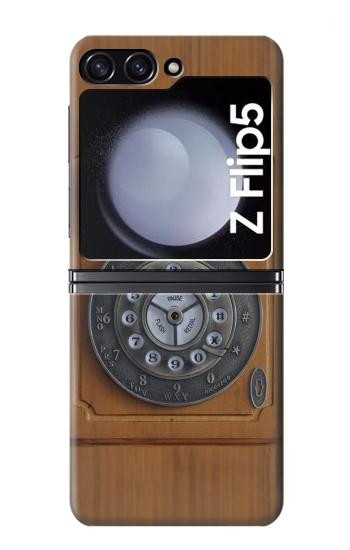 W3146 Antique Wall Retro Dial Phone Case Cover Custodia e Flip Case per Samsung Galaxy Z Flip 5