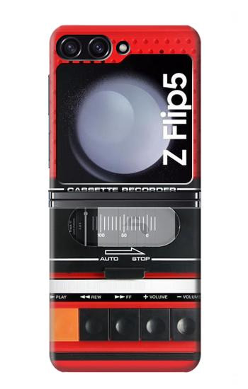 W3204 Red Cassette Recorder Graphic Case Cover Custodia e Flip Case per Samsung Galaxy Z Flip 5