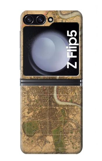 W3230 Vintage Map of London Case Cover Custodia e Flip Case per Samsung Galaxy Z Flip 5