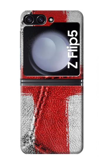 W3316 England Flag Vintage Football Graphic Case Cover Custodia e Flip Case per Samsung Galaxy Z Flip 5