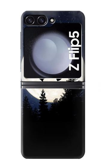 W3323 Flying Elephant Full Moon Night Case Cover Custodia e Flip Case per Samsung Galaxy Z Flip 5