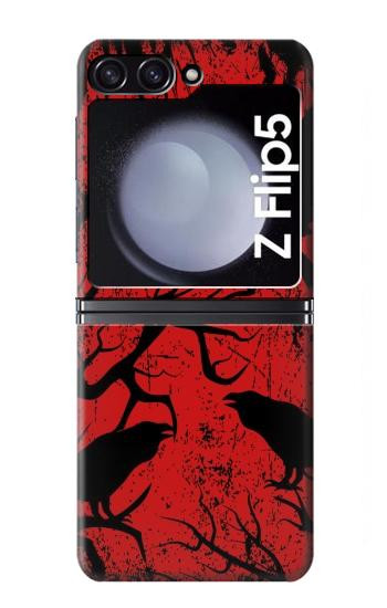 W3325 Crow Black Blood Tree Case Cover Custodia e Flip Case per Samsung Galaxy Z Flip 5