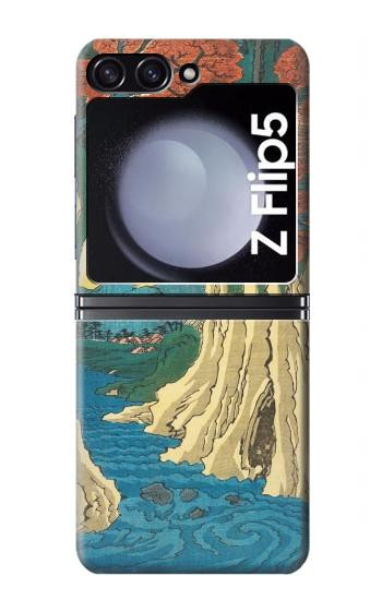 W3348 Utagawa Hiroshige The Monkey Bridge Case Cover Custodia e Flip Case per Samsung Galaxy Z Flip 5