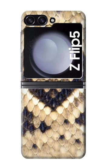 W3417 Diamond Rattle Snake Graphic Print Case Cover Custodia e Flip Case per Samsung Galaxy Z Flip 5