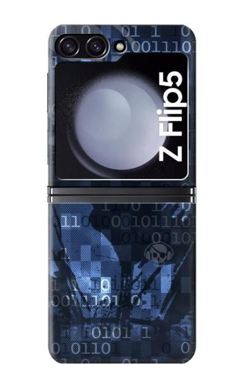 W3431 Digital Code Cyber Hacker Case Cover Custodia e Flip Case per Samsung Galaxy Z Flip 5