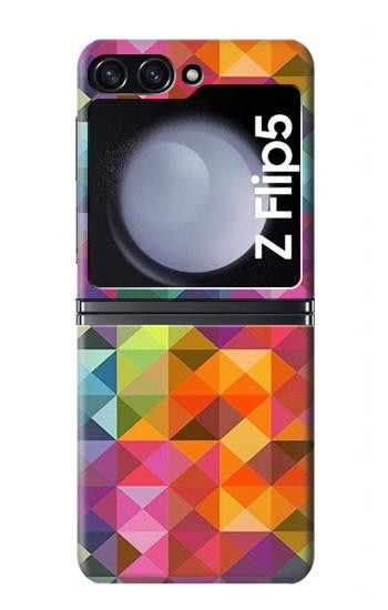 W3477 Abstract Diamond Pattern Case Cover Custodia e Flip Case per Samsung Galaxy Z Flip 5