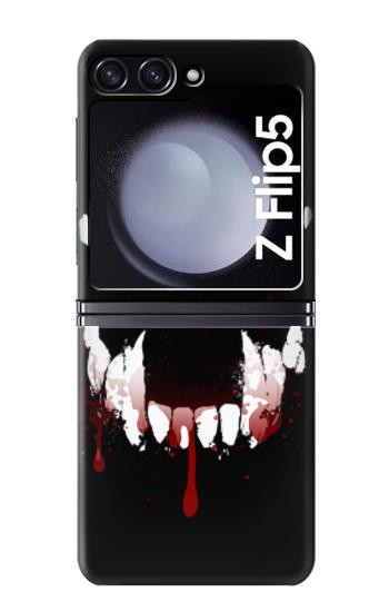 W3527 Vampire Teeth Bloodstain Case Cover Custodia e Flip Case per Samsung Galaxy Z Flip 5