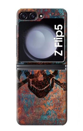 W3895 Pirate Skull Metal Case Cover Custodia e Flip Case per Samsung Galaxy Z Flip 5