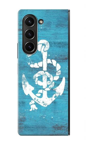 W3053 Marine Anchor Blue Case Cover Custodia e Flip Case per Samsung Galaxy Z Fold 5