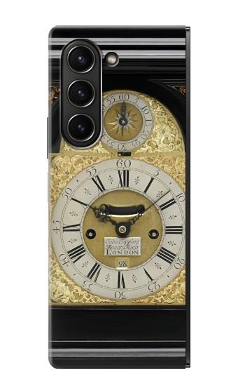 W3144 Antique Bracket Clock Case Cover Custodia e Flip Case per Samsung Galaxy Z Fold 5