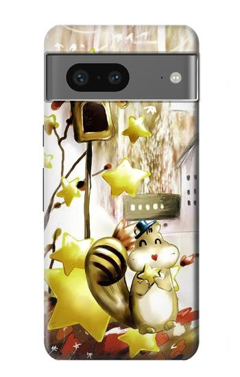W0109 Cute Squirrel Cartoon Case Cover Custodia e Flip Case per Google Pixel 7a