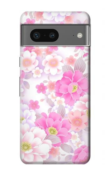 W3036 Pink Sweet Flower Flora Case Cover Custodia e Flip Case per Google Pixel 7a