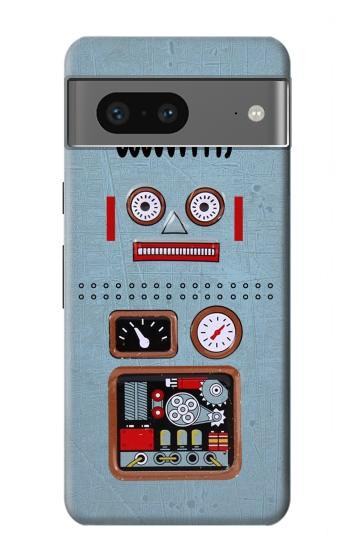 W3040 Retro Robot Toy Case Cover Custodia e Flip Case per Google Pixel 7a