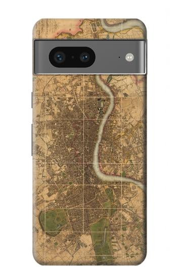 W3230 Vintage Map of London Case Cover Custodia e Flip Case per Google Pixel 7a