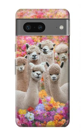 W3916 Alpaca Family Baby Alpaca Case Cover Custodia e Flip Case per Google Pixel 7a