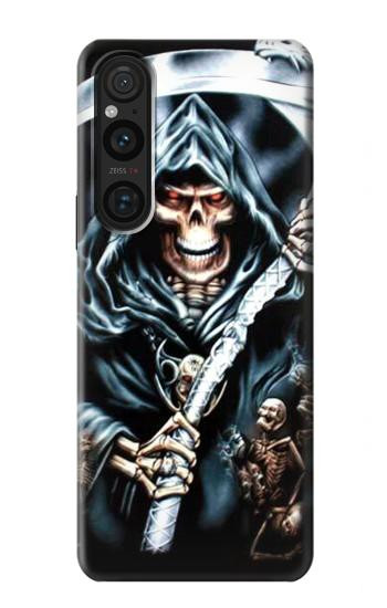 W0295 Grim Reaper Case Cover Custodia e Flip Case per Sony Xperia 1 V