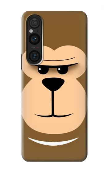 W2721 Cute Grumpy Monkey Cartoon Case Cover Custodia e Flip Case per Sony Xperia 1 V W2721 Cute Grumpy Monkey Cartoon Case Cover Custodia e Flip Case per Sony Xperia 1 V